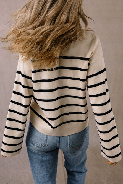 Merly | Chic y encantador cárdigan de rayas con botones