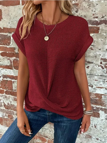 Camiseta de punto | Casual | Material transpirable | Perfecta para el día a día
