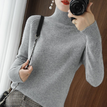 Lilly - Jersey de lana de manga larga y cuello alto