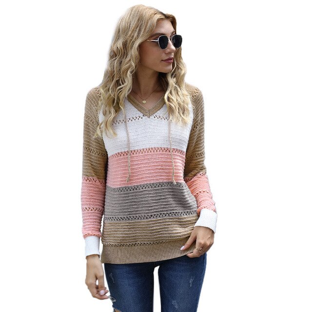 Margaux Sudadera con capucha y cuello en V - Muy cómoda