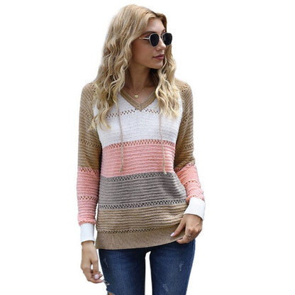 Margaux Sudadera con capucha y cuello en V - Muy cómoda