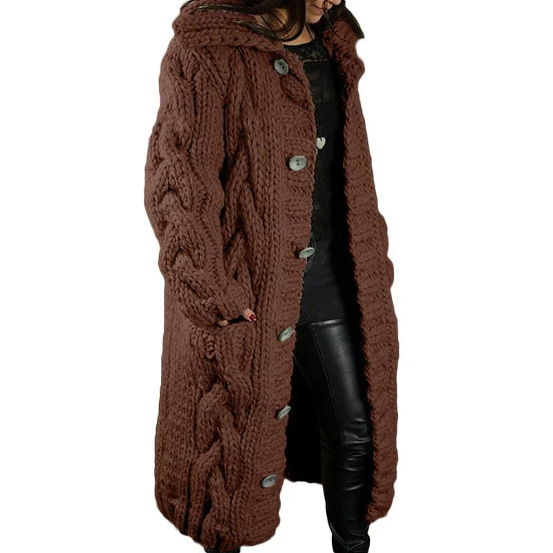 Chaqueta de punto larga