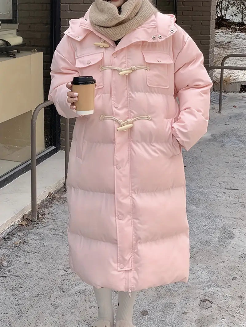 Chaqueta térmica con capucha y cremallera para mujer