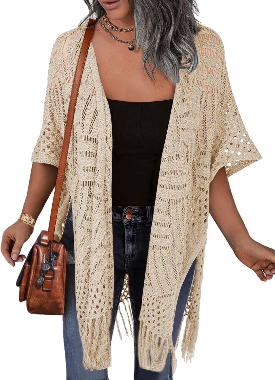 Cárdigan Renée | Cárdigan abierto de ganchillo ligero