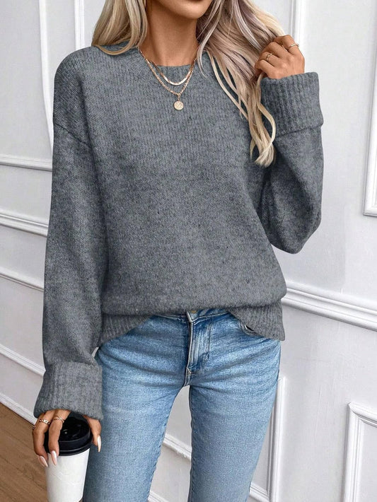 Livia | Jersey de punto gris para mujer