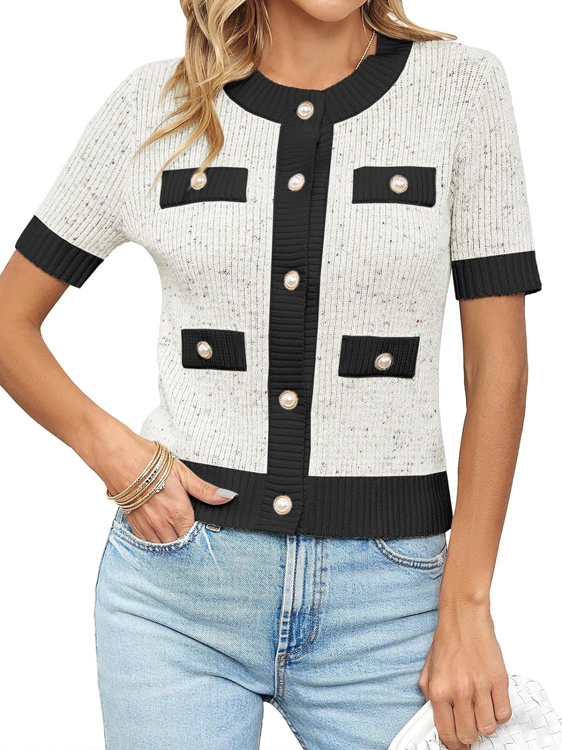 Chaleco Renaya | Chaleco ligero de manga corta abotonado