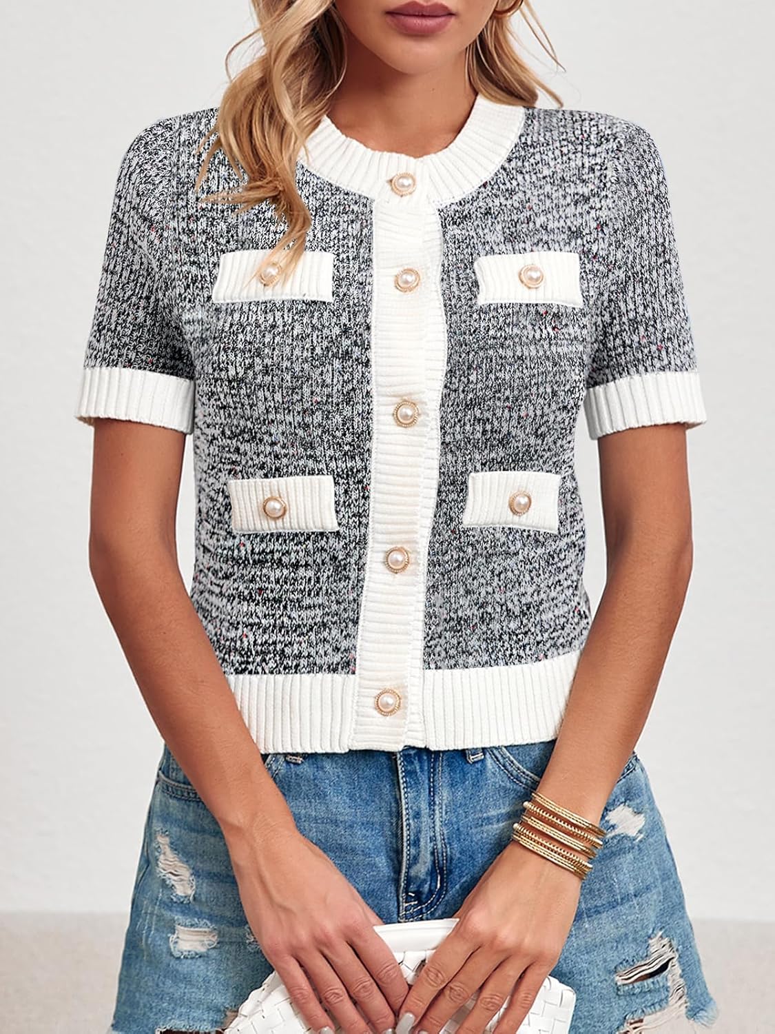 Chaleco Renaya | Chaleco ligero de manga corta abotonado