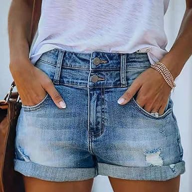 Clio - Pantalones cortos vaqueros rotos