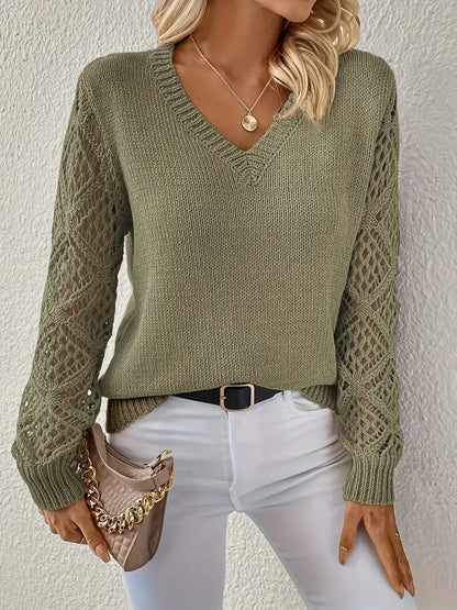 Isabella | jersey hueco monocolor para primavera