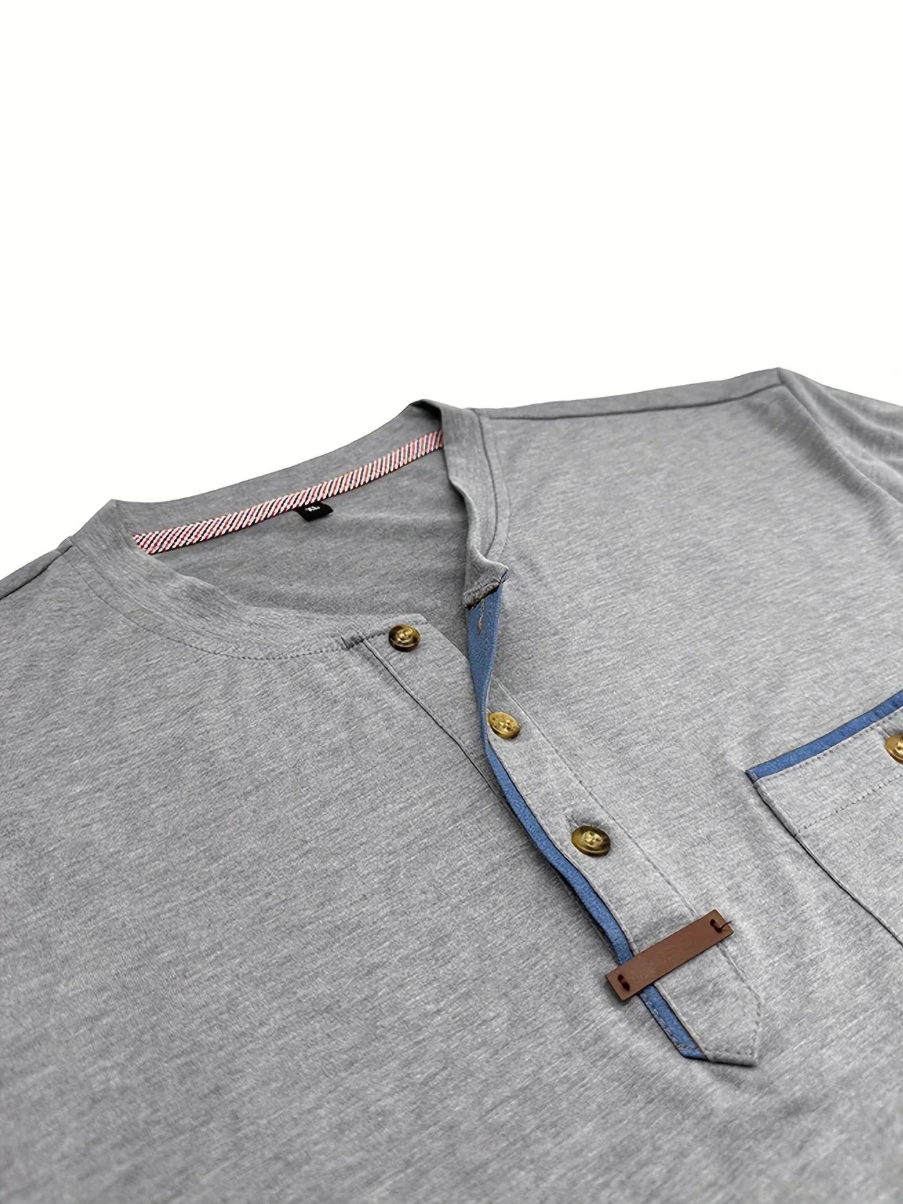 Męska Koszulka Henley Guzikami