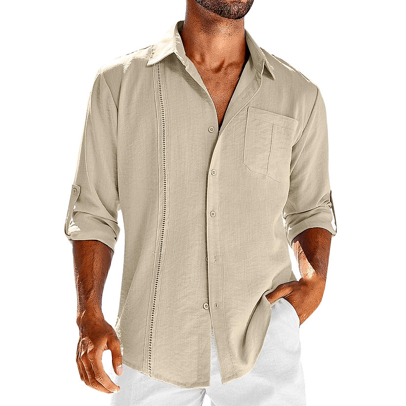 Adrien｜Camisa cubana de lino de corte relajado