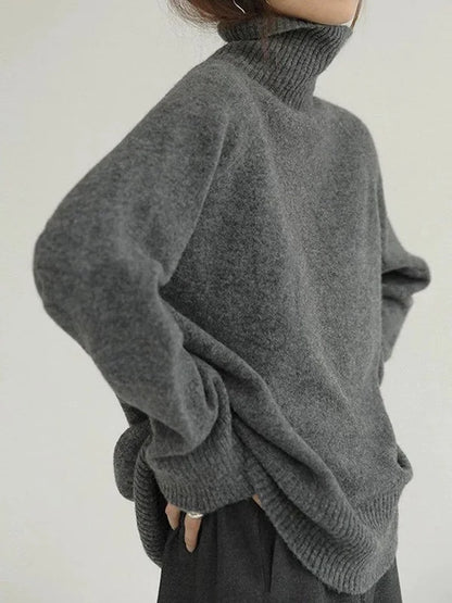 Eline | Jersey casual de cachemira de cuello alto para mujer