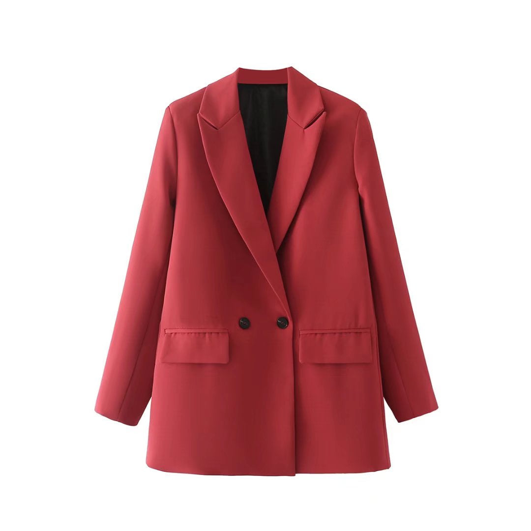 Blazer de doble botonadura para mujer