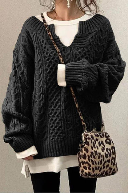 Elegante jersey estampado de corte holgado para un look moderno