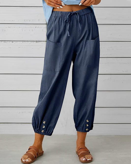 Pantalones anchos con cintura alta