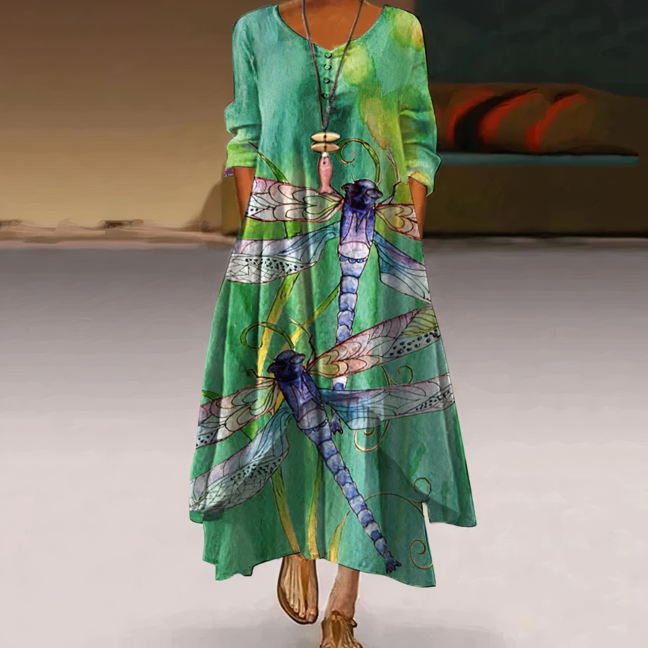 Eloria - Elegante vestido de algodón