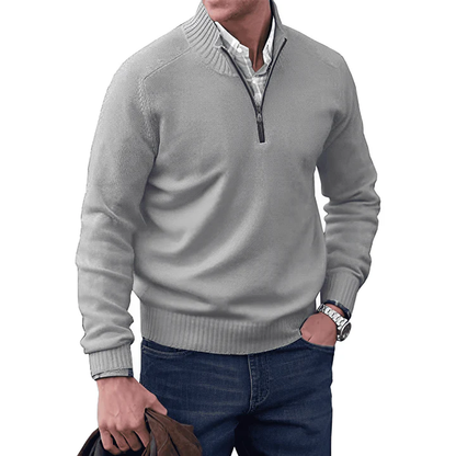 Elegante jersey con cremallera y diseño refinado