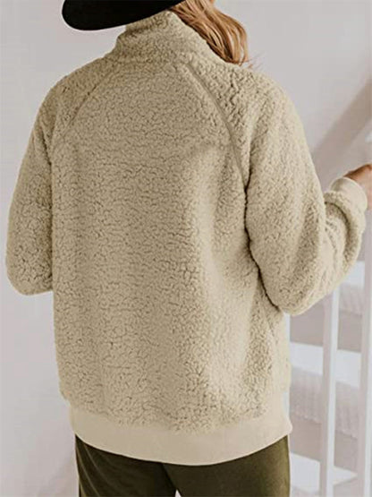Cómoda chaqueta sin capucha para el frío