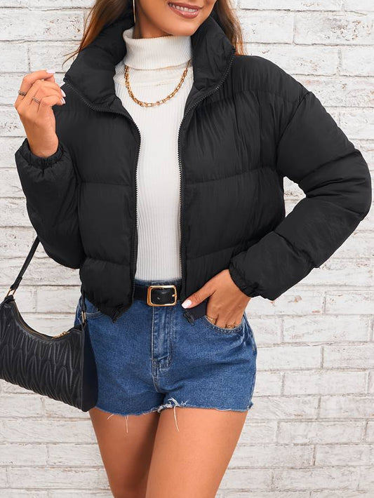 Chaqueta de invierno para mujer con cremallera