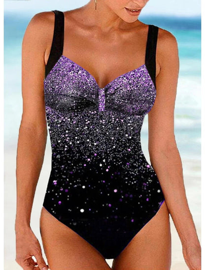 LolaBeach - Bañador con estampado de lentejuelas