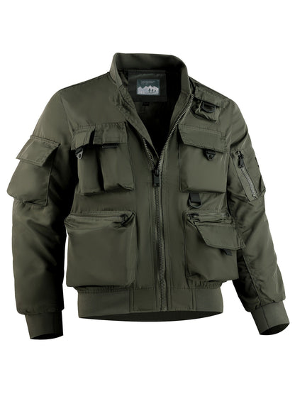 Chaqueta cortavientos táctica cargo multibolsillos para hombre | Perfecta para actividades al aire libre