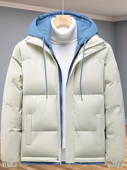 Chaqueta de invierno con cremallera gruesa y gruesa para hombre | Perfecta para actividades al aire libre