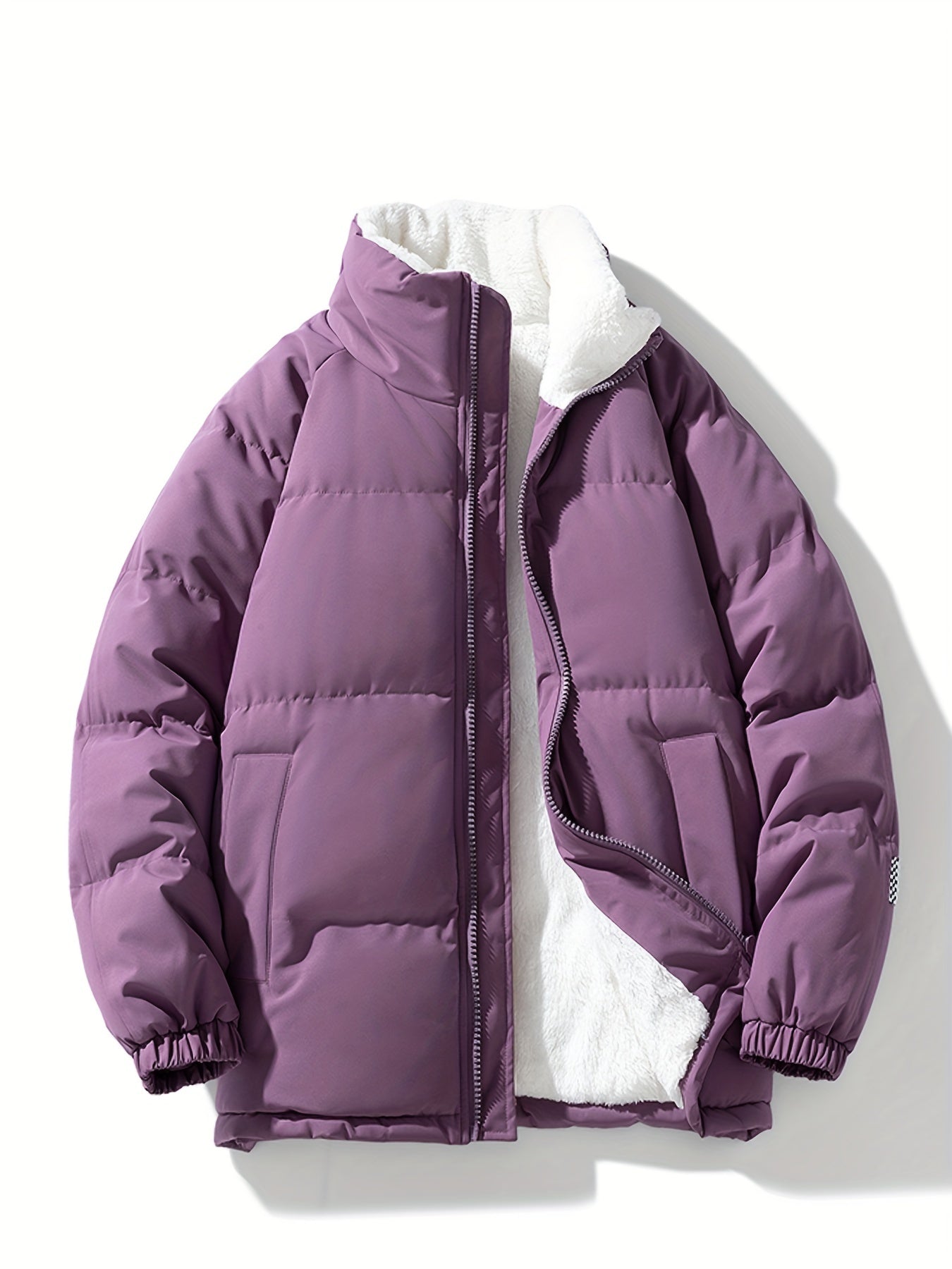 Cálida chaqueta de invierno de forro polar con relleno para mujer | Ideal para otoño/invierno
