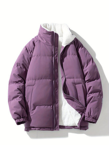 Cálida chaqueta de invierno de forro polar con relleno para mujer | Ideal para otoño/invierno