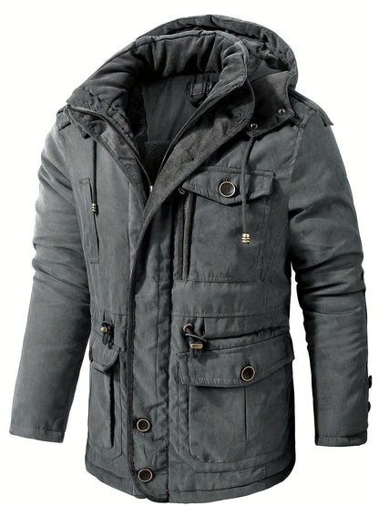 Casual de algodón estilo cargo chaquetas de invierno con bolsillos para los hombres | Perfecto para actividades al aire libre