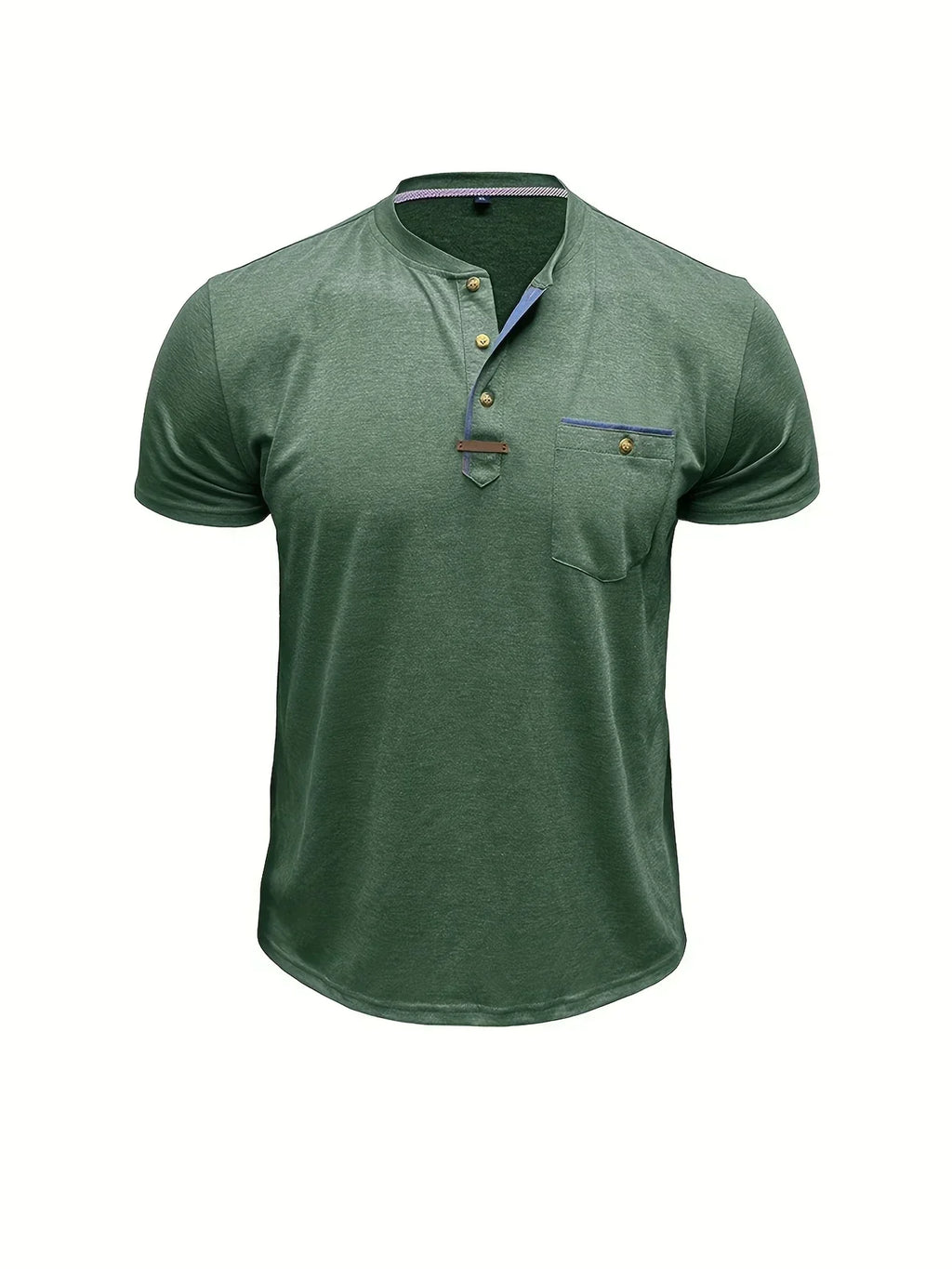 Męska Koszulka Henley Guzikami