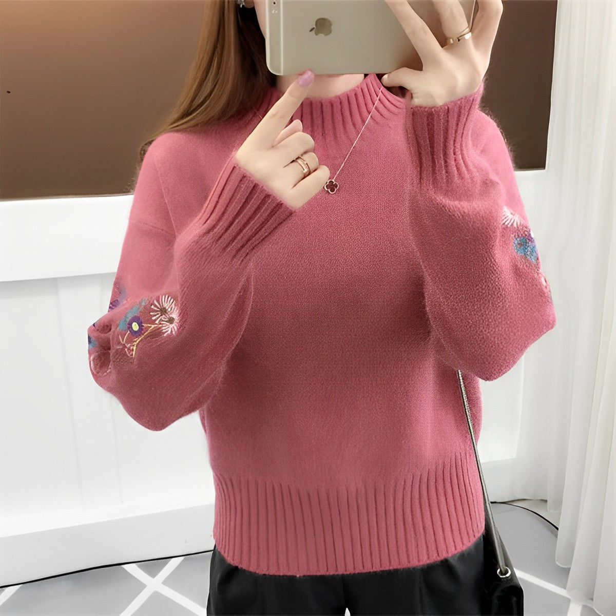 Pyra Sweater | Jersey de punto con bordado floral
