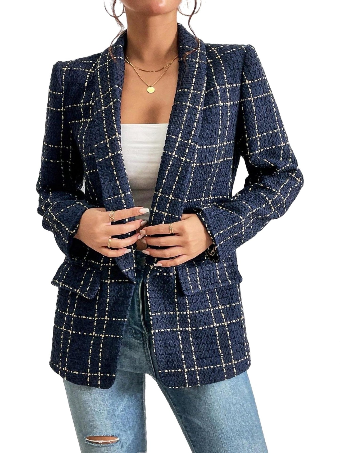 Clara - Blazer de cuadros