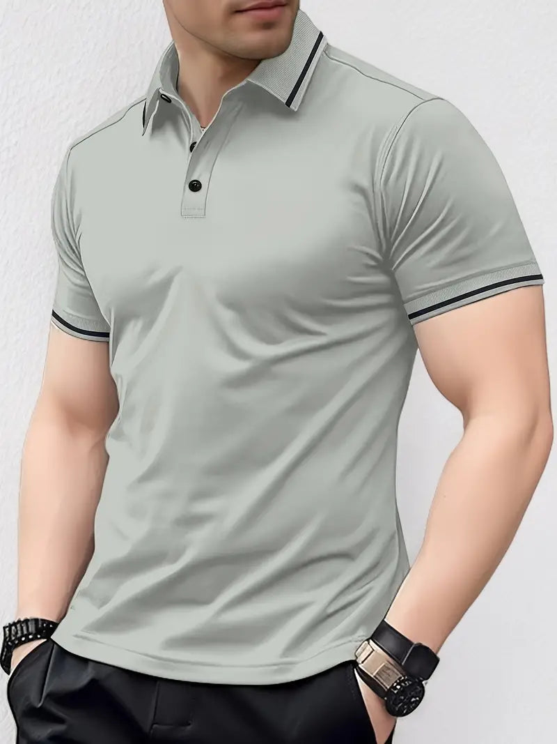Camiseta de golf transpirable Thaddeus | con corte regular para la primavera