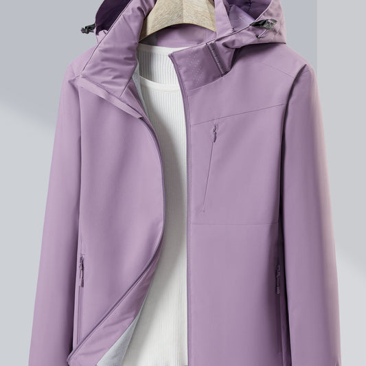 Evelien | Chaqueta outdoor cortaviento e impermeable con forro polar y capucha