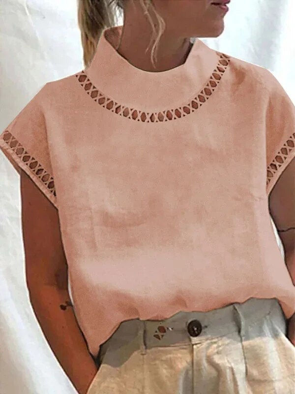 Marieky - Blusa casual vintage para mujer