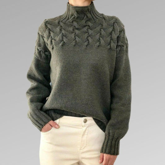 Rachel| Elegante y cálido jersey de cuello alto