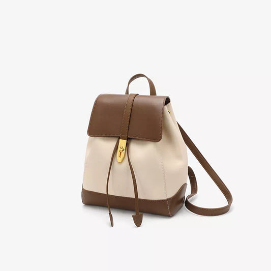 Alea | Mochila de piel auténtica con cordón para mujer