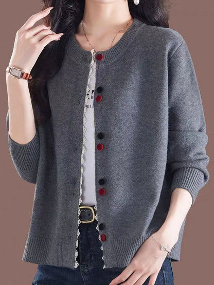 Ditte Cardigan | Chaqueta de punto con cuello redondo holgado