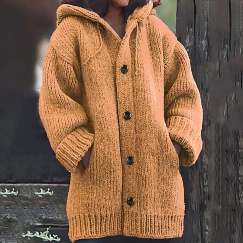 Opulento, acogedor y moderno abrigo de invierno para mujer