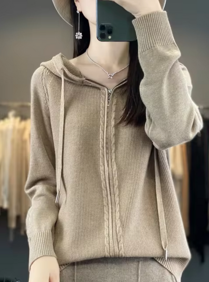 | Chaqueta de punto con capucha
