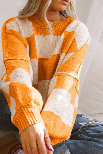 Jersey de cuadros con mangas de moda: el estilo en los detalles