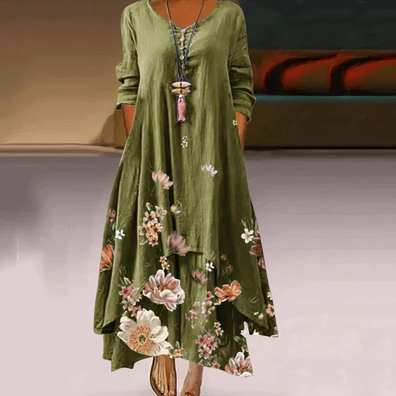 Eloria - Elegante vestido de algodón
