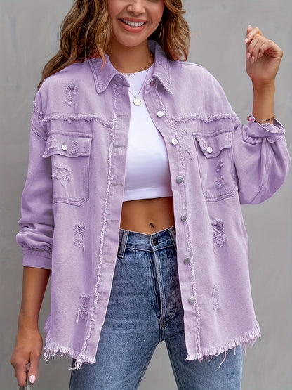 Sobrecamisa vaquera oversize de mujer