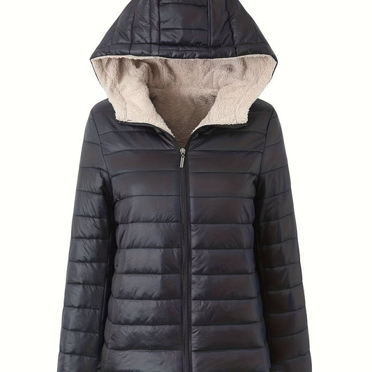 Nina | Chaqueta cálida con cremallera y forro de piel sintética