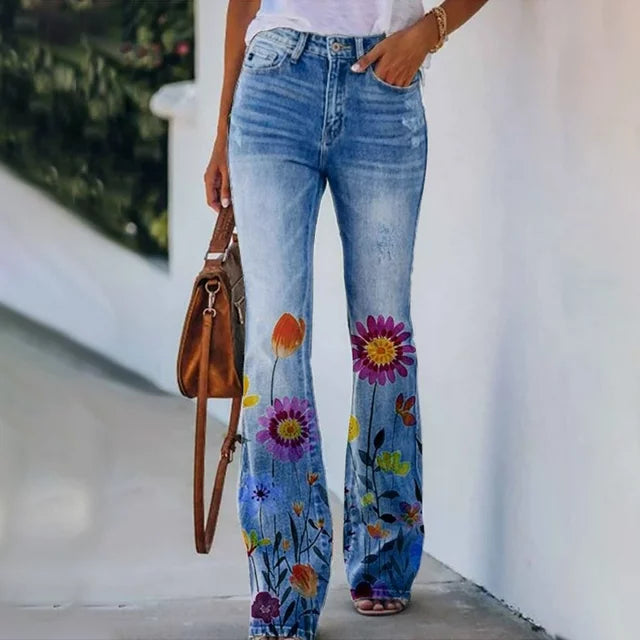 Ada - Vaqueros con estampado floral
