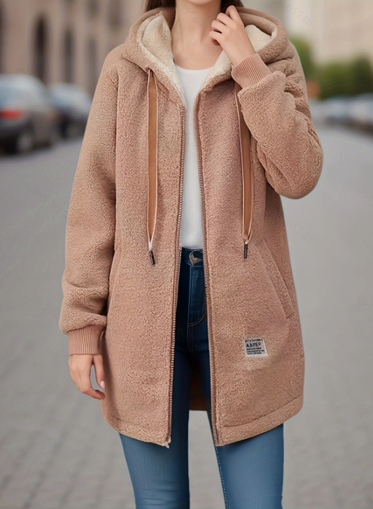 Chaqueta con capucha Sherpa | Suave y con cremallera