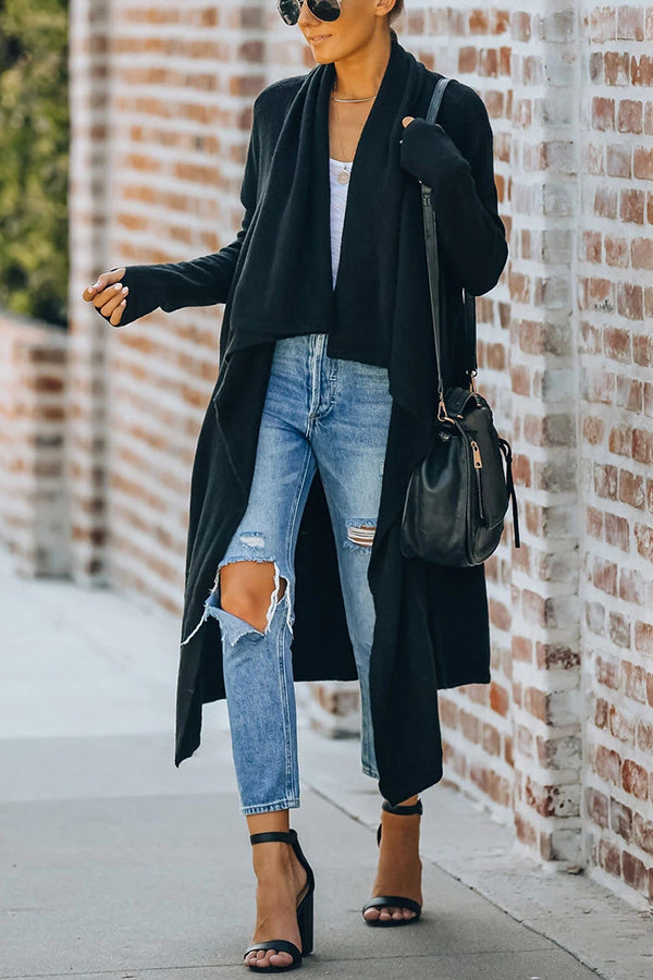 Ursina Cardigan | Chaqueta de punto larga abierta