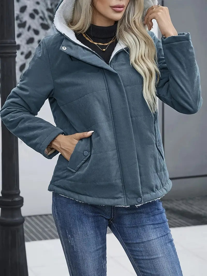 | Chaqueta acolchada con cremallera frontal