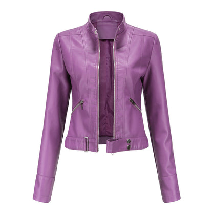 Elegante chaqueta de cuero para mujer | Grizel