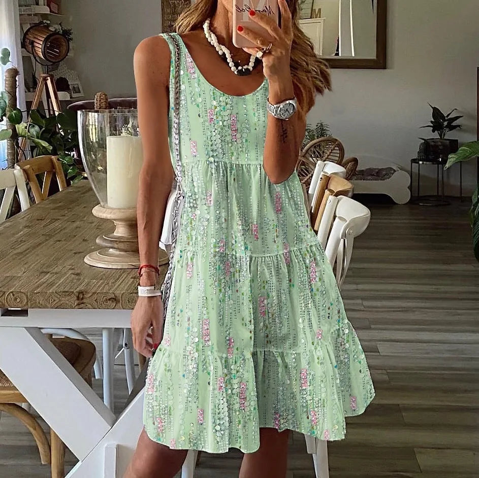 Elsie - Vestido sin mangas con estampado floral para mujer